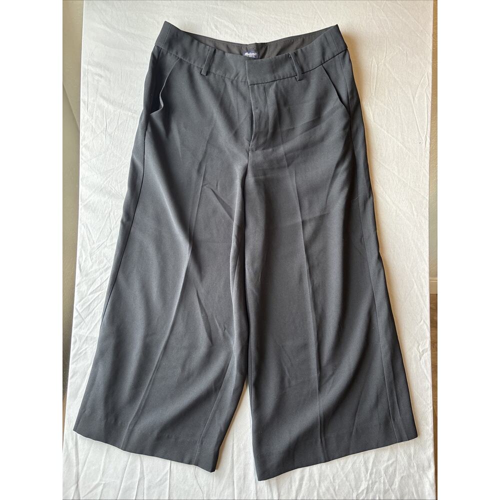 Madewell - Black wide-leg cropped trousers - Size 10